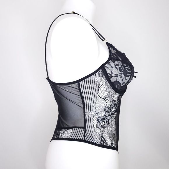 Lingerie Plus Size Sexy Lace Thong Bodysuit Plus Size Black sz 3X NEW - Picture 7 of 8